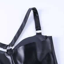 Load image into Gallery viewer, Leather Sexy Short Skirt Egirls PU Strap Mini Dress Off The Shoulder Dresses