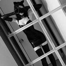 Load image into Gallery viewer, Leather Sexy Short Skirt Egirls PU Strap Mini Dress Off The Shoulder Dresses