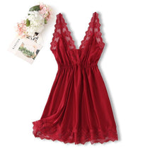 Load image into Gallery viewer, 2PCS Rayon Kimono Bathrobe Robe Set Lace Floral Sexy Bride Dressing Gown