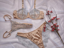 Load image into Gallery viewer, apricot 3-Piece Lace Bra Set