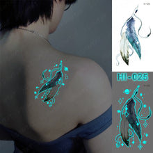 Load image into Gallery viewer, Blue Luminous Glow Tattoo Sticker Constellation Waterproof Temporary Tatoo Small Finger Wrist Fake Tatto For Body Art Women Kid