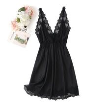 Load image into Gallery viewer, 2PCS Rayon Kimono Bathrobe Robe Set Lace Floral Sexy Bride Dressing Gown