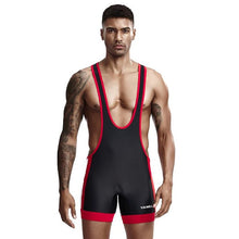Load image into Gallery viewer, Men Undershirts Leotard Sports Wrestling Singlet Body Shaper Corset Bodysuits Underwear Bodybuilding Jumpsuits Shorts Underwear
