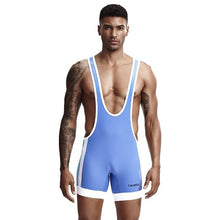 Load image into Gallery viewer, Men Undershirts Leotard Sports Wrestling Singlet Body Shaper Corset Bodysuits Underwear Bodybuilding Jumpsuits Shorts Underwear