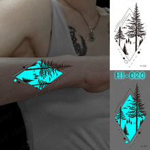 Load image into Gallery viewer, Blue Luminous Glow Tattoo Sticker Constellation Waterproof Temporary Tatoo Small Finger Wrist Fake Tatto For Body Art Women Kid