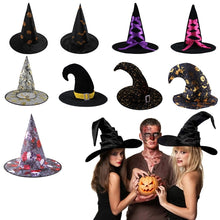 Load image into Gallery viewer, 1pcs Adult Kids Witch Hats Masquerade Ribbon Wizard Hat
