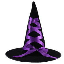 Load image into Gallery viewer, 1pcs Adult Kids Witch Hats Masquerade Ribbon Wizard Hat