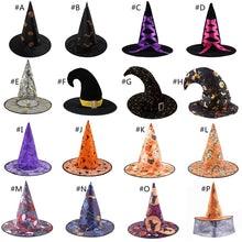 Load image into Gallery viewer, 1pcs Adult Kids Witch Hats Masquerade Ribbon Wizard Hat