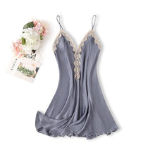 Load image into Gallery viewer, 2PCS Rayon Kimono Bathrobe Robe Set Lace Floral Sexy Bride Dressing Gown