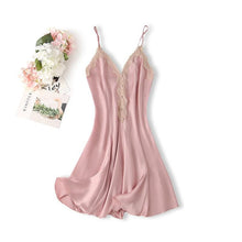 Load image into Gallery viewer, 2PCS Rayon Kimono Bathrobe Robe Set Lace Floral Sexy Bride Dressing Gown