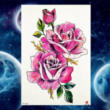 Load image into Gallery viewer, Pink Peony Women Chest Big Tattoo Stickers