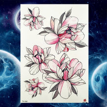 Load image into Gallery viewer, Pink Peony Women Chest Big Tattoo Stickers