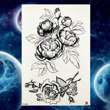 Load image into Gallery viewer, Pink Peony Women Chest Big Tattoo Stickers