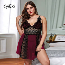 Load image into Gallery viewer, Sexy Lace Sleepwear Night Dress