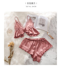 Load image into Gallery viewer, Satin Pajama Set Two Piece