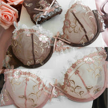 Load image into Gallery viewer, sexy transparent lace underwear bra set