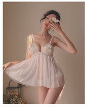 Load image into Gallery viewer, Cheeky Hot Suspender See Through Nightdress