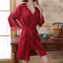 Load image into Gallery viewer, Satin Twinset Robe Set