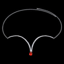 Load image into Gallery viewer, Red Water Droplets Bralette Top Accessories Lingerie Underwear Intimate Hollow Out Crystal Female Chest Harness Jewelry Bras