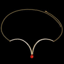 Load image into Gallery viewer, Red Water Droplets Bralette Top Accessories Lingerie Underwear Intimate Hollow Out Crystal Female Chest Harness Jewelry Bras