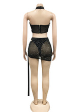 Load image into Gallery viewer, Crystal Skirt Set Nightclub Outfits