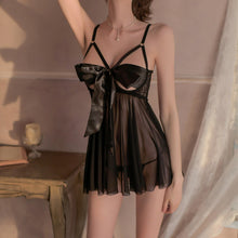 Load image into Gallery viewer, Mesh Cute Bow Bandage Nightgown Night Dress