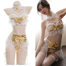 Load image into Gallery viewer, Bat Pu Leather Little Devil Cosplay Maid Outfits