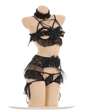 Load image into Gallery viewer, Bat Pu Leather Little Devil Cosplay Maid Outfits