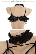 Load image into Gallery viewer, Bat Pu Leather Little Devil Cosplay Maid Outfits