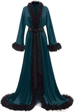 Load image into Gallery viewer, Satin Robe Fur Nightgown