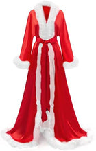 Load image into Gallery viewer, Satin Robe Fur Nightgown