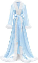 Load image into Gallery viewer, Satin Robe Fur Nightgown