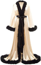 Load image into Gallery viewer, Satin Robe Fur Nightgown