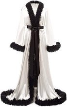 Load image into Gallery viewer, Satin Robe Fur Nightgown