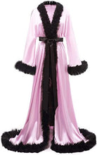 Load image into Gallery viewer, Satin Robe Fur Nightgown
