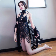 Load image into Gallery viewer, 3pcs set (Basic+Outwear) Lace night dress
