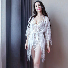 Load image into Gallery viewer, 3pcs set (Basic+Outwear) Lace night dress