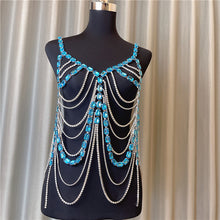 Load image into Gallery viewer, Hollow Tassel Rhinestone Chest Chain Bikini Lingerie Jewelry