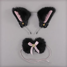 Load image into Gallery viewer, Cosplay Rabbit Ear Plush Bell Hairband Women Girl