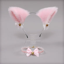 Load image into Gallery viewer, Cosplay Rabbit Ear Plush Bell Hairband Women Girl
