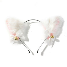 Load image into Gallery viewer, Cosplay Rabbit Ear Plush Bell Hairband Women Girl