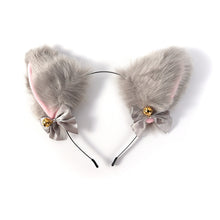 Load image into Gallery viewer, Cosplay Rabbit Ear Plush Bell Hairband Women Girl