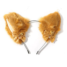 Load image into Gallery viewer, Cosplay Rabbit Ear Plush Bell Hairband Women Girl