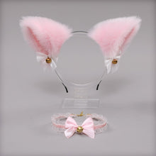 Load image into Gallery viewer, Cosplay Rabbit Ear Plush Bell Hairband Women Girl
