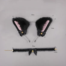 Load image into Gallery viewer, Cosplay Rabbit Ear Plush Bell Hairband Women Girl