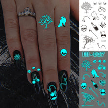Load image into Gallery viewer, Blue Luminous Glow Tattoo Sticker Constellation Waterproof Temporary Tatoo Small Finger Wrist Fake Tatto For Body Art Women Kid
