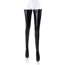 Load image into Gallery viewer, Black Leather Stockings Pole Dance
